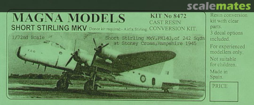 Boxart Short Stirling MkV 8472 Magna Models Boxart Short Stirling MkV 8472 Magna Models