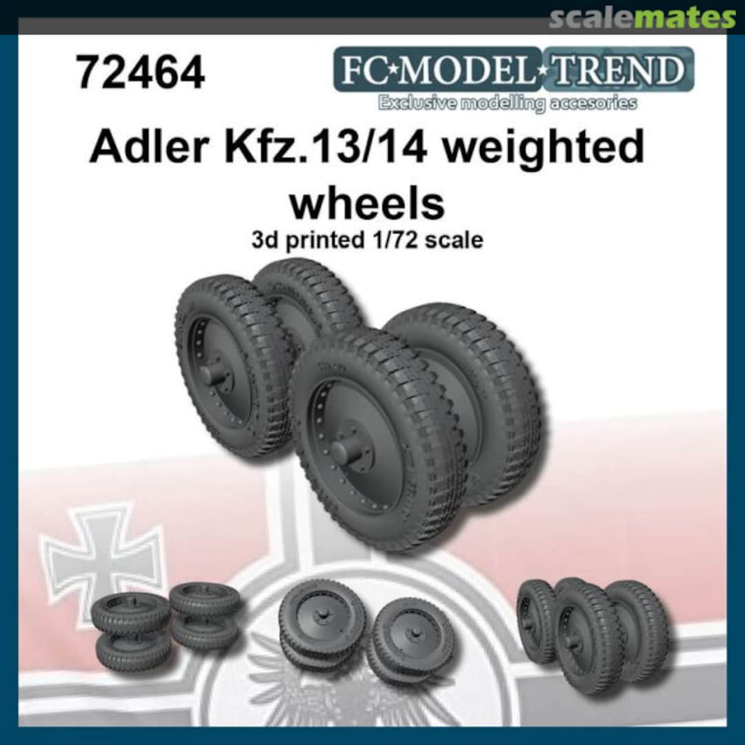 Boxart Adler Kfz. 13/14 weighted wheels. 72464 FC Model Trend Boxart Adler Kfz. 13/14 weighted wheels. 72464 FC Model Trend