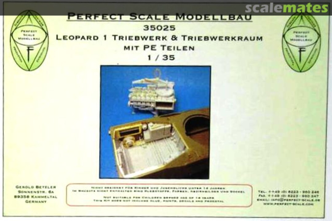 Boxart Powerpack & Engine Compartment 35025 Perfect Scale Modellbau Boxart Powerpack & Engine Compartment 35025 Perfect Scale Modellbau