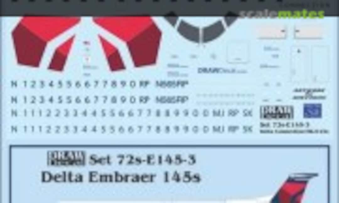 1:72 Delta Air Lines Embraer 145s (Draw Decal 72-E145-3) 72-E145-3