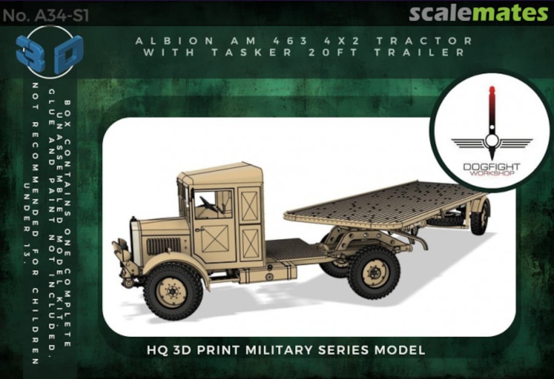 Boxart Albion AM463 4x2 Lorry with TASKER 20FT 35A34-S1 Dogfight Workshop Boxart Albion AM463 4x2 Lorry with TASKER 20FT 35A34-S1 Dogfight Workshop