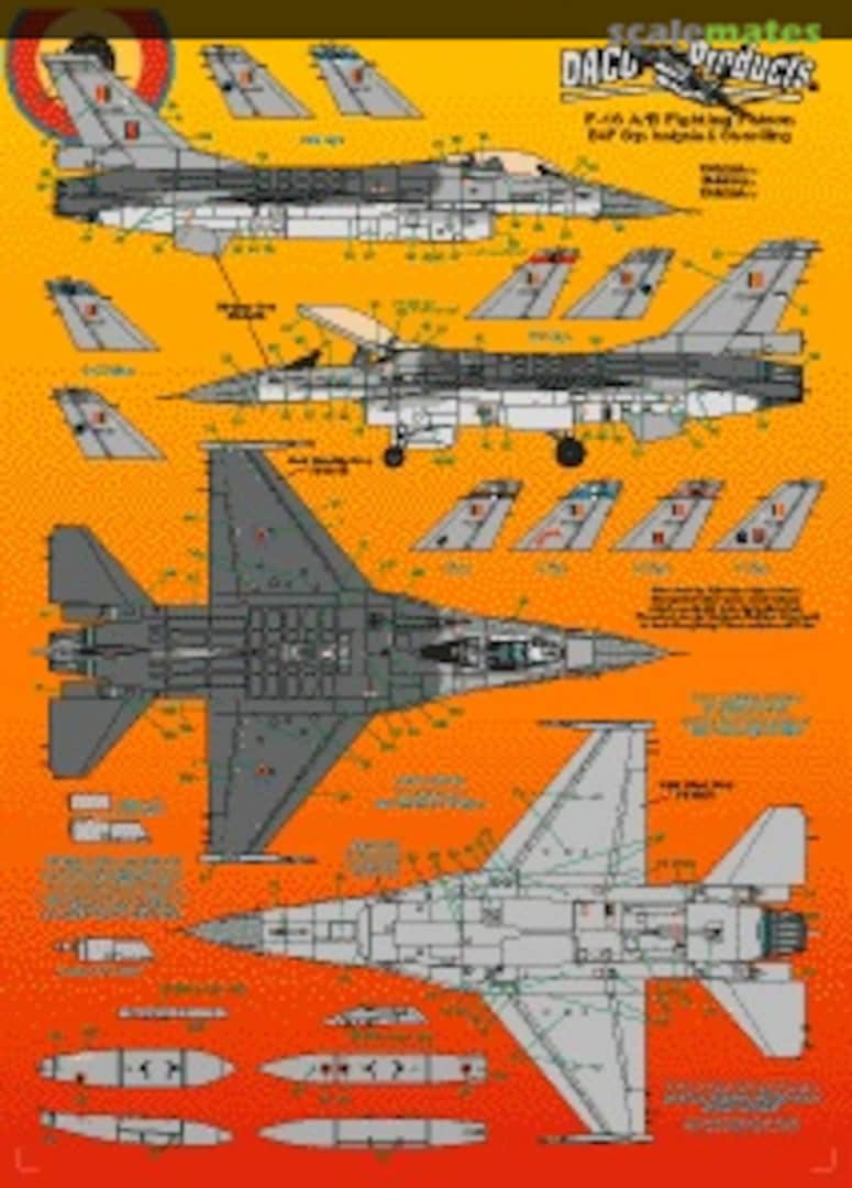Boxart F-16A/B Fighting Falcon Standard Stencilling & BAF Markings DCD4839 Daco Products Boxart F-16A/B Fighting Falcon Standard Stencilling & BAF Markings DCD4839 Daco Products