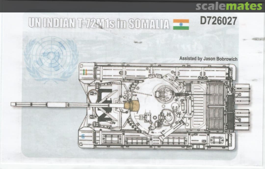 Boxart UN Indian T-72M1s in Somalia D726027 Echelon Fine Details Boxart UN Indian T-72M1s in Somalia D726027 Echelon Fine Details