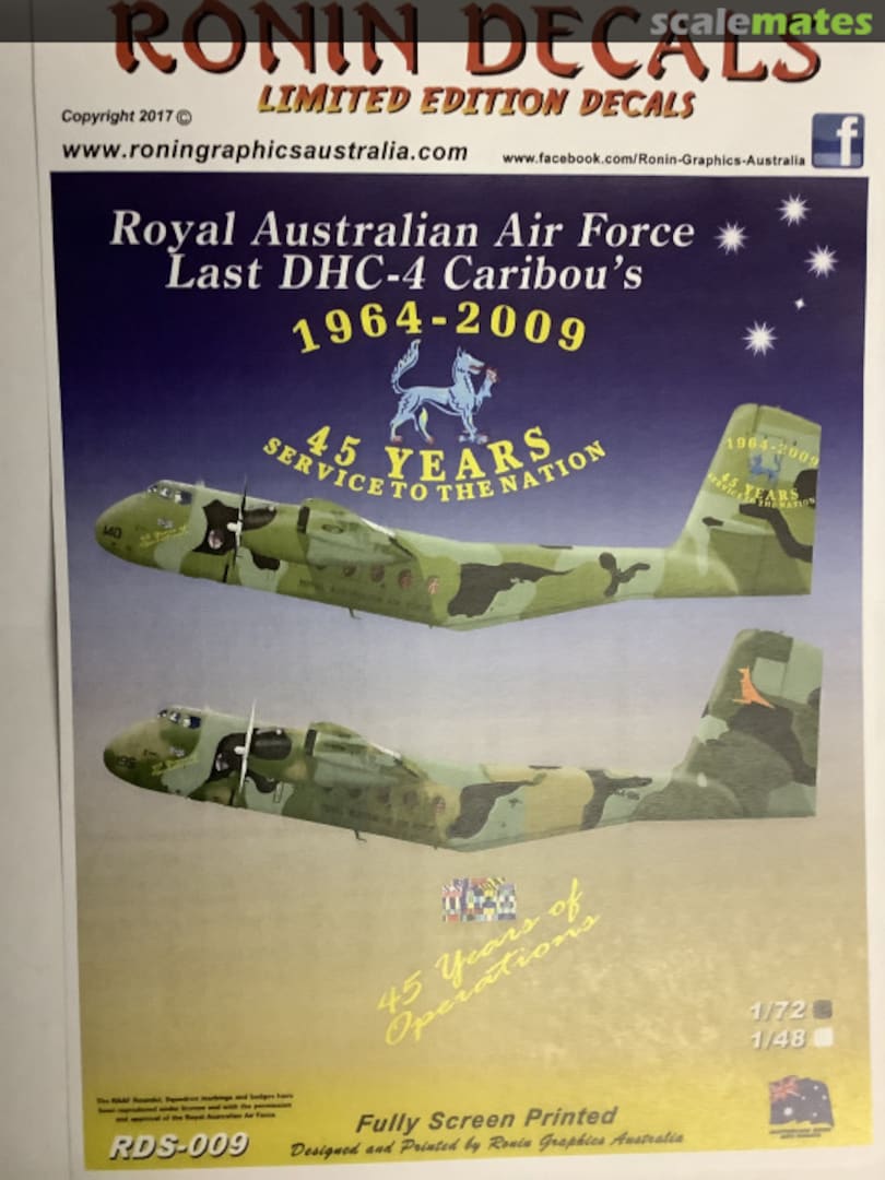 Boxart ROYAL AUSTRALIAN AIR FORCE RDS-009 Ronin Decals Boxart ROYAL AUSTRALIAN AIR FORCE RDS-009 Ronin Decals