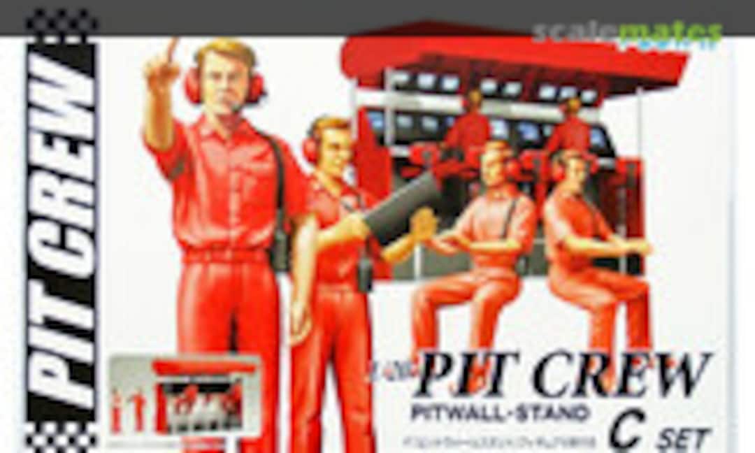 1:20 Pit Crew C set: Pitwall Stand w/four figures (Fujimi 11658)