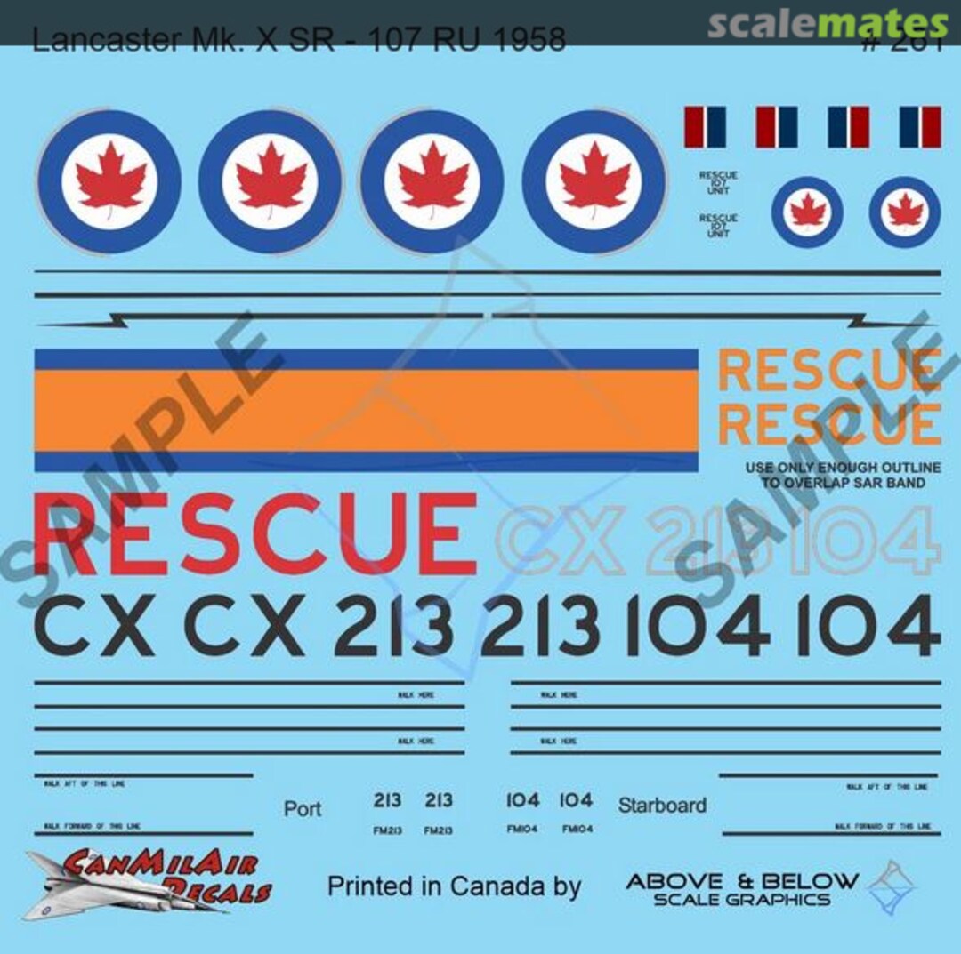 Boxart Avro Lancaster Mk.X 261 Above & Below Graphics Boxart Avro Lancaster Mk.X 261 Above & Below Graphics