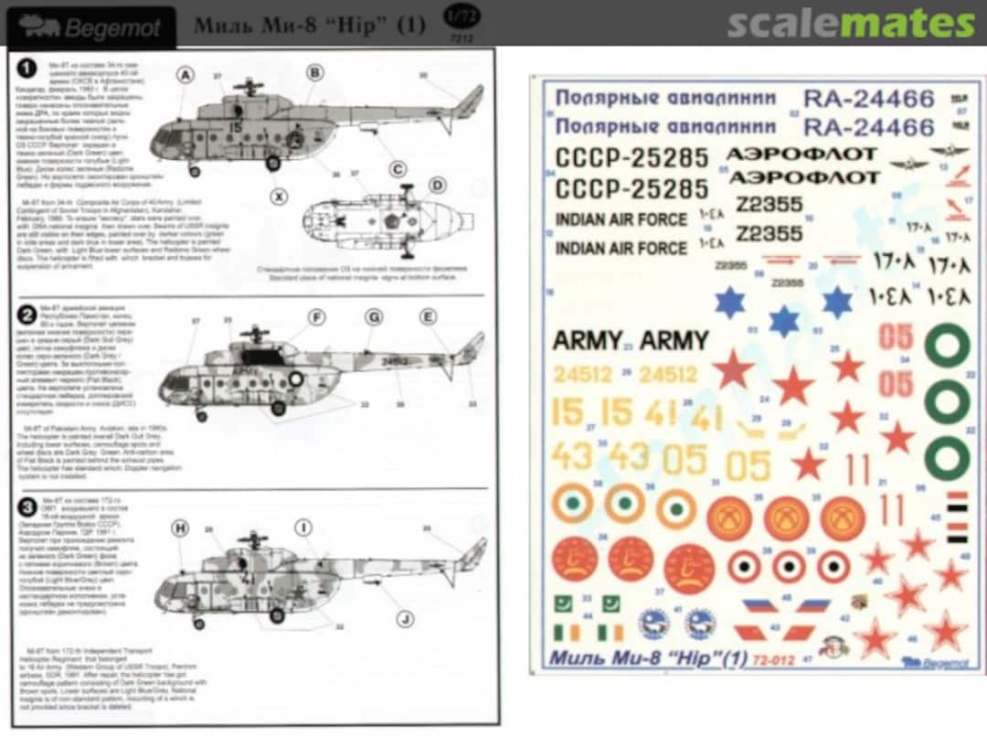 Boxart Mil Mi-8 Hip (1) 72-012 Begemot Boxart Mil Mi-8 Hip (1) 72-012 Begemot