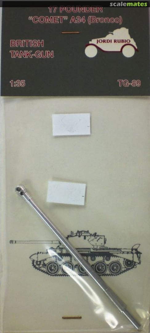 Boxart Gun Barrel - British Comet A34 17 Pounder TG-89 Jordi Rubio Boxart Gun Barrel - British Comet A34 17 Pounder TG-89 Jordi Rubio