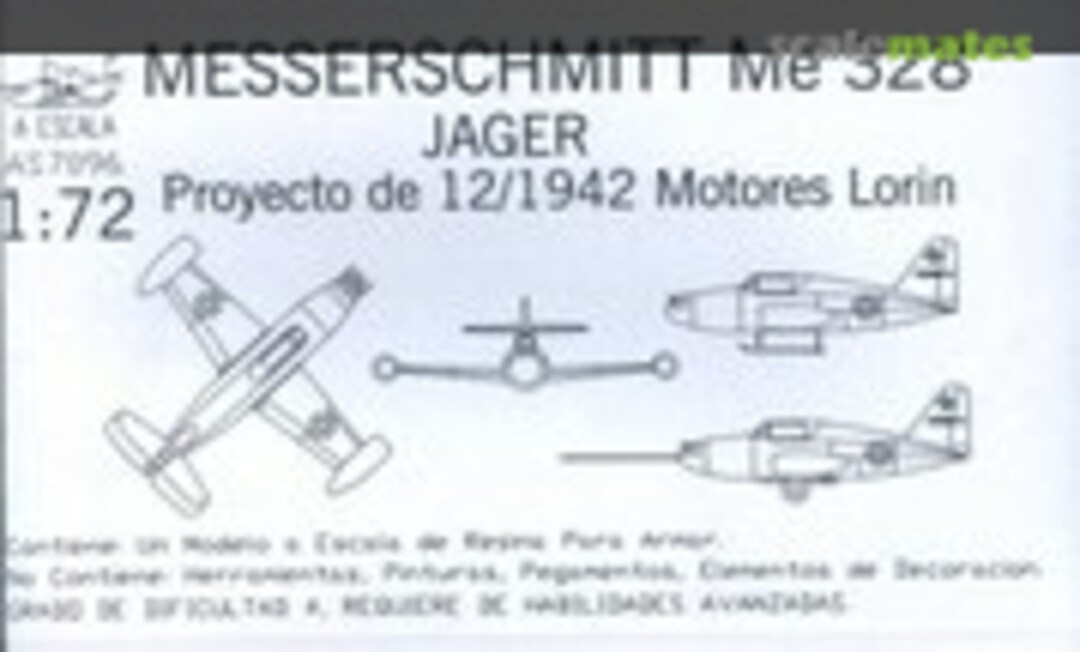 1:72 MESSERSCHMITT Me 328 Jager (AESCALA AS7096) AS7096
