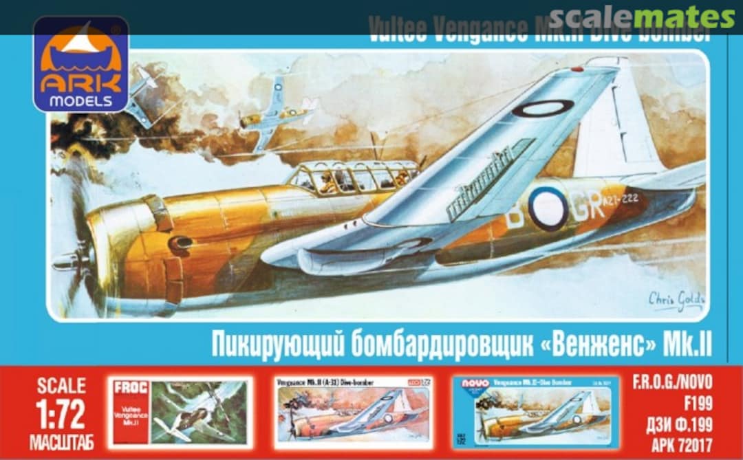 Boxart Vultee Vengeance Mk.II Dive bomber 72017 Ark Models