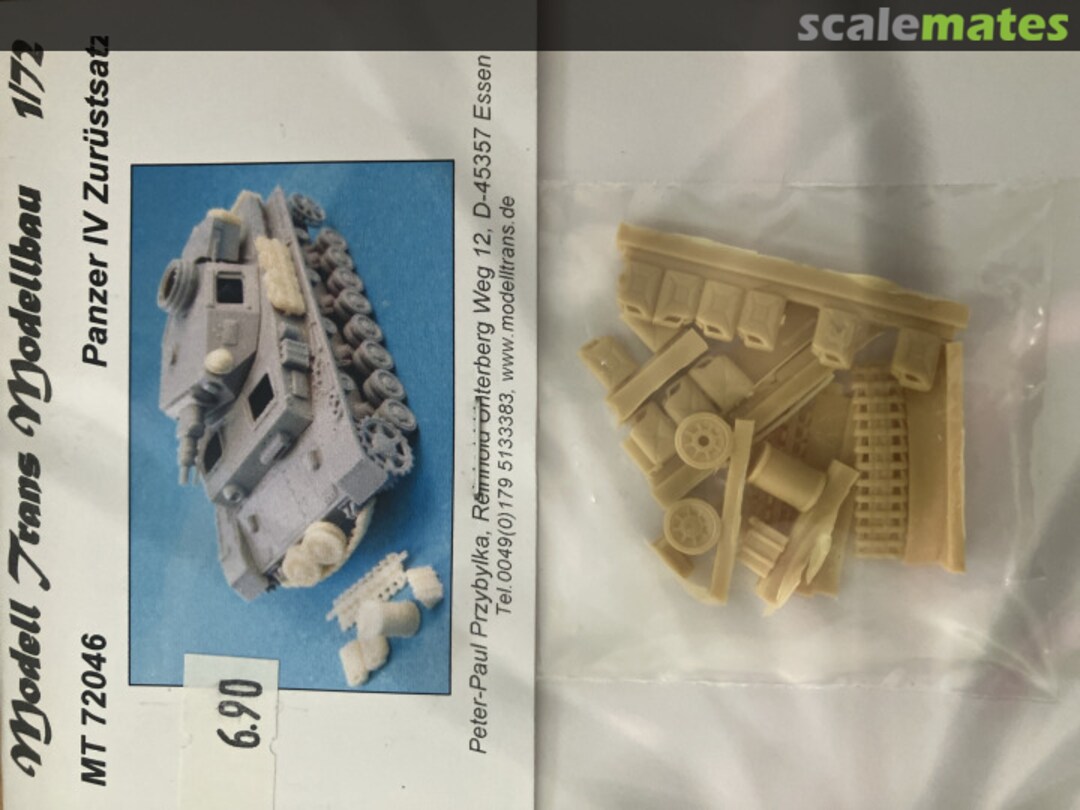 Boxart Panzer IV Zurüstsatz MT 72046 Modell Trans Modellbau Boxart Panzer IV Zurüstsatz MT 72046 Modell Trans Modellbau