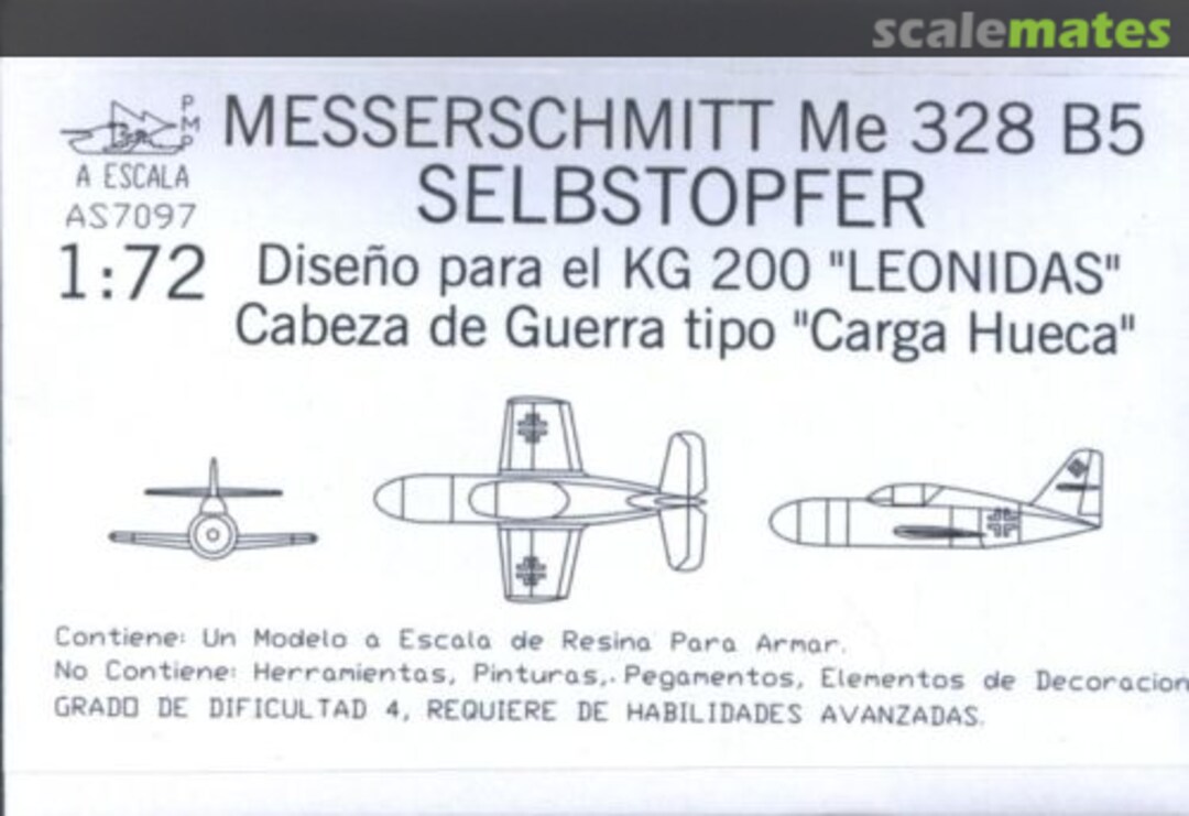 Boxart MESSERSCHMITT Me 328 B5 Selbstopfer AS7097 AESCALA