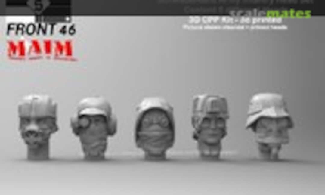 1:24 Schwabenland Army Infantry Head Set - Front46 (5pcs) (MAiM MAIM24148) MAIM24148