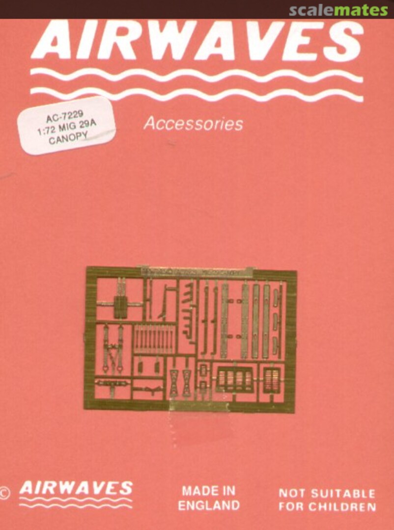 Boxart Mikoyan MiG-29A 'Fulcrum' Canopy Set (designed to be used with Italeri kits) [4322-32] 72-029 Airwaves