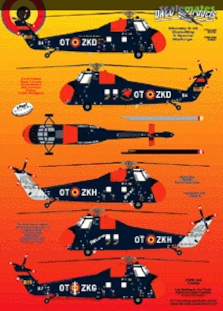 Boxart Sikorsky S-58 Data Stencilling DCD4841 Daco Products Boxart Sikorsky S-58 Data Stencilling DCD4841 Daco Products