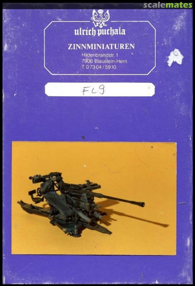 Boxart 3.7cm Flak 37 Flugabwehrkanone FL9 Ulrich Puchala Zinnminiaturen Boxart 3.7cm Flak 37 Flugabwehrkanone FL9 Ulrich Puchala Zinnminiaturen