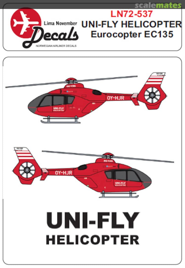 Boxart Uni-Fly Eurocopter EC-135 LN72-537 Lima November Decals Boxart Uni-Fly Eurocopter EC-135 LN72-537 Lima November Decals