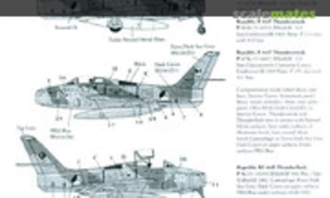 1:48 F-84F Thundersteak 311, 312, 315, 322/323 Sqn (Dutch Decal 48010) 48010