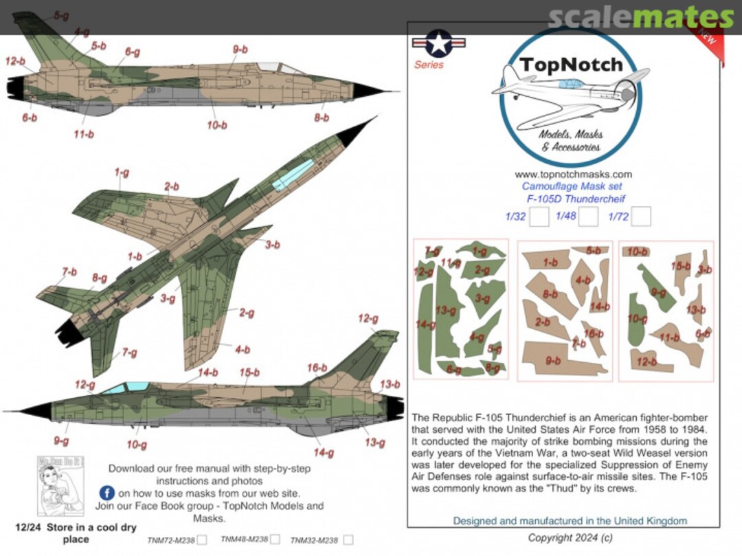 Boxart F-105D Thunderchief TNM72-M238 TopNotch Boxart F-105D Thunderchief TNM72-M238 TopNotch