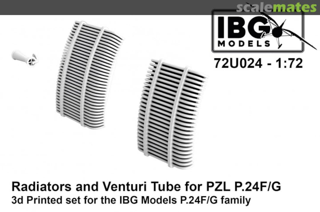 Boxart Radiators and Venturi for PZL P.24F/G 72U024 IBG Models Boxart Radiators and Venturi for PZL P.24F/G 72U024 IBG Models