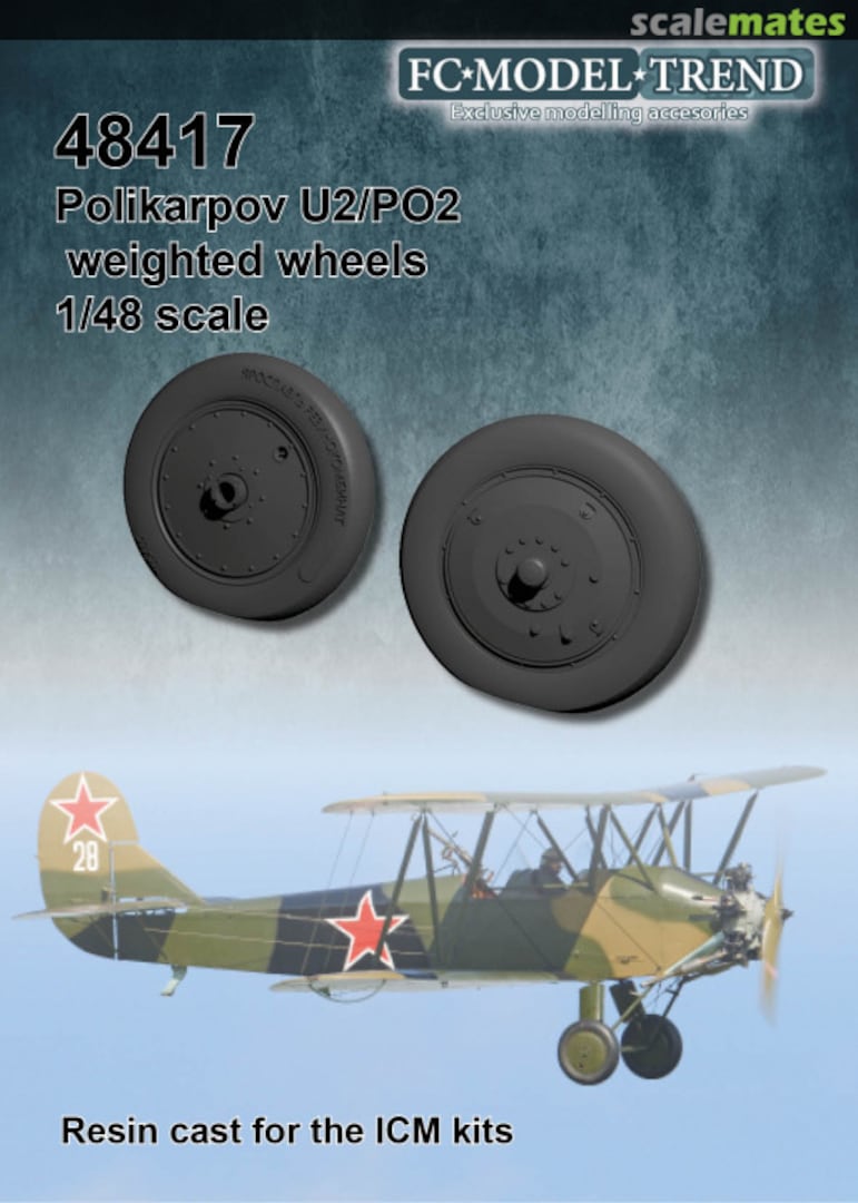 Boxart Polikarpov U2/PO2 weighted wheels 48417 FC Model Trend Boxart Polikarpov U2/PO2 weighted wheels 48417 FC Model Trend