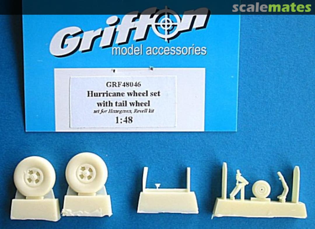 Boxart Hurricane wheel set with tail wheel GRF48046 Griffon Model Accessories Boxart Hurricane wheel set with tail wheel GRF48046 Griffon Model Accessories