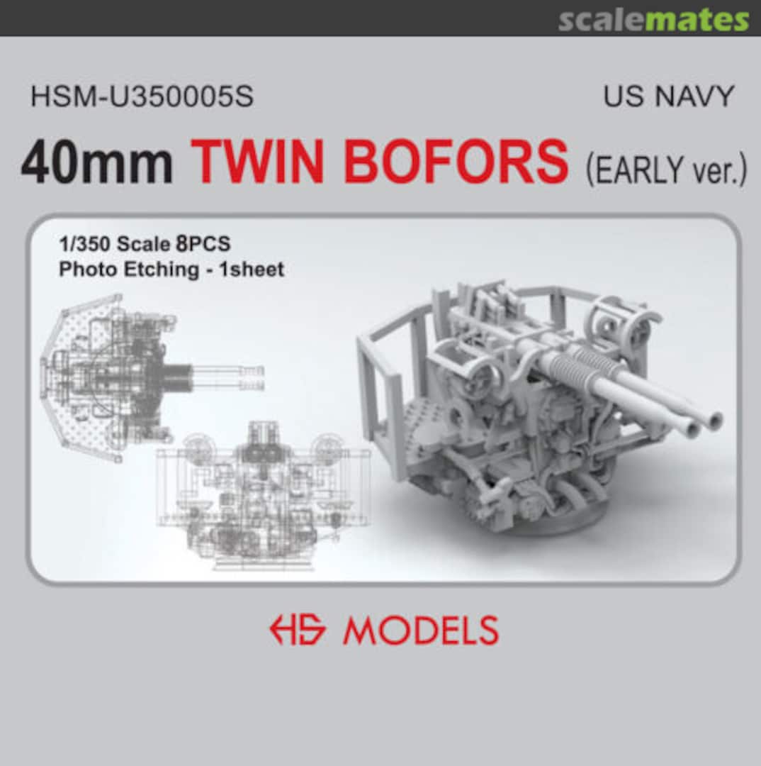 Boxart 40mm Twin Bofors (Early Version) HSM-U350005S HS Models Boxart 40mm Twin Bofors (Early Version) HSM-U350005S HS Models