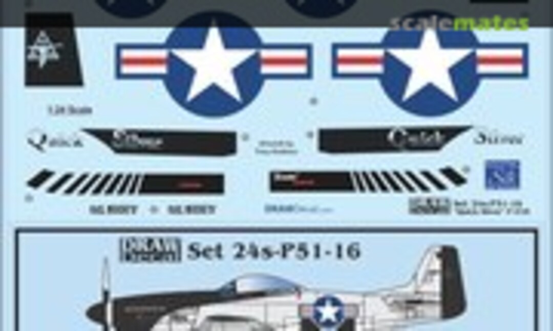 1:24 P-51D "Quick Silver" (Draw Decal 24-P51-16) 24-P51-16