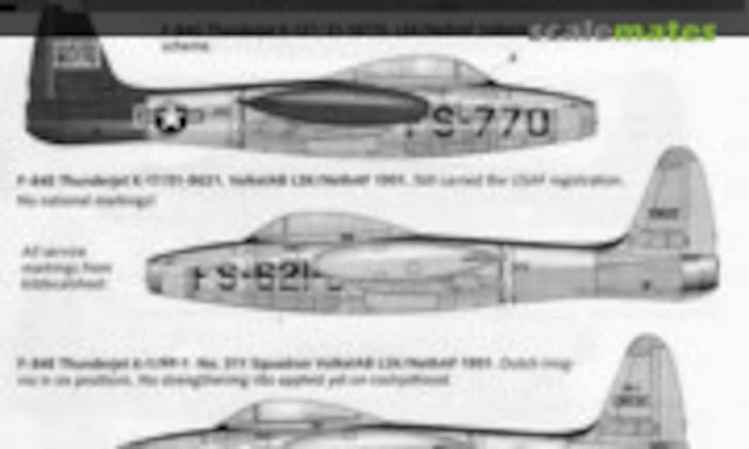 1:48 F-84E/G Thunderjet in Service of the (R)Neth.AF (Dutch Decal DDS1248)