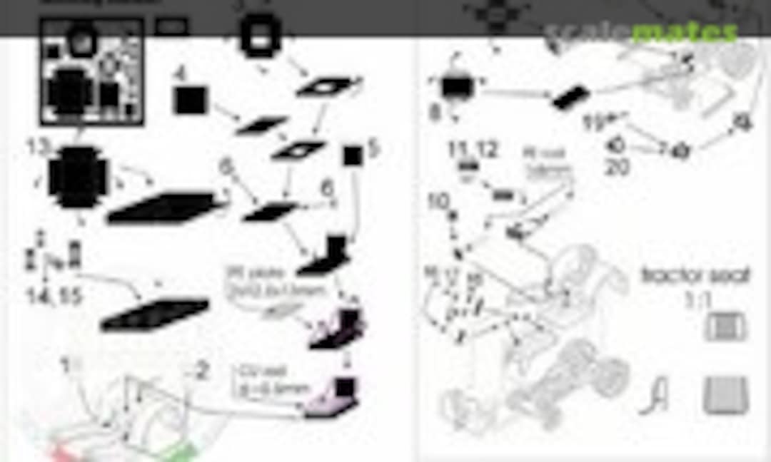 1:32 TUG Tractor Detail Set (Profimodeller 32026) 32026