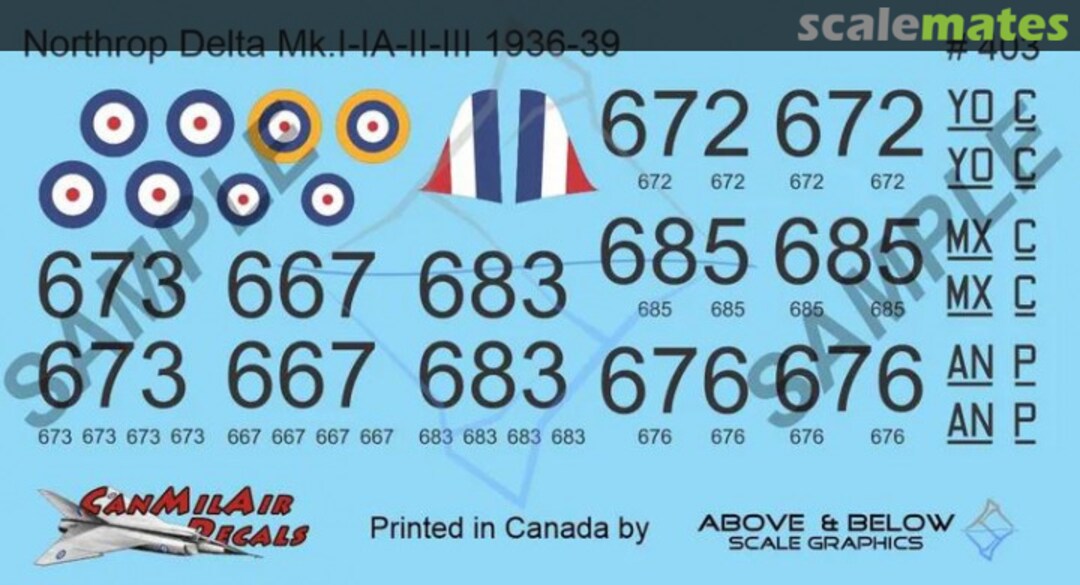 Boxart Vickers Canada Delta 403 Above & Below Graphics Boxart Vickers Canada Delta 403 Above & Below Graphics