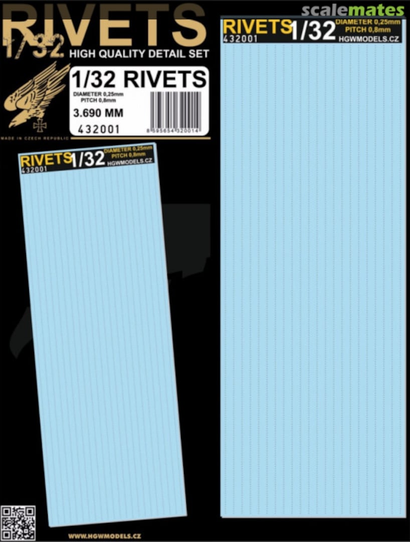 Boxart Free Lines - Positive Rivets 432001 HGW Models