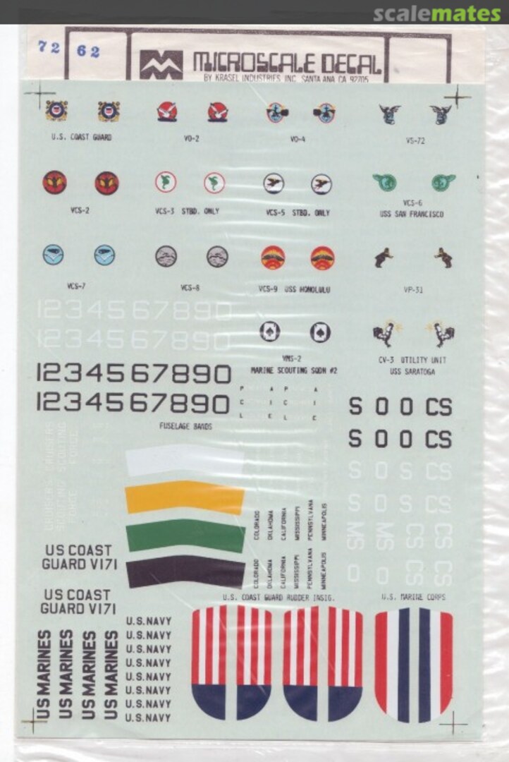Boxart US Navy 1935-42 SOC Seagull 72-62 Microscale Boxart US Navy 1935-42 SOC Seagull 72-62 Microscale