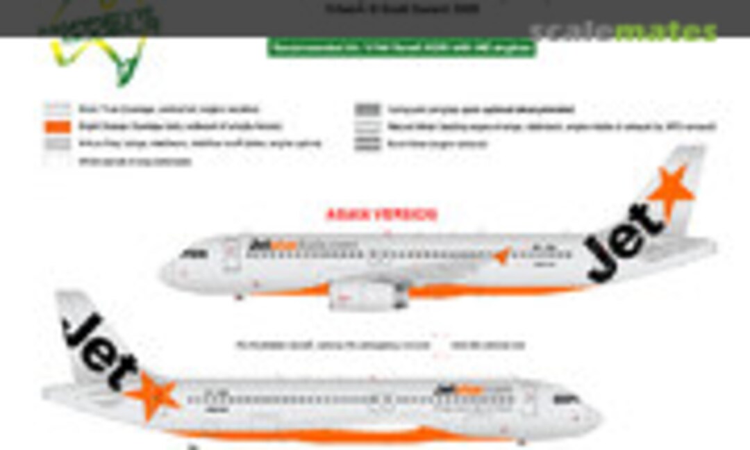 1:144 JETSTAR Airbus A320 Australia & Asia 2004 (Hawkeye Models CDS-045) CDS-045