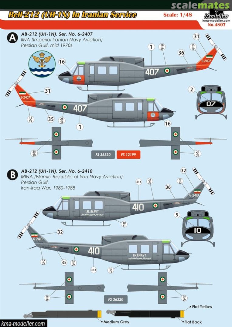 Boxart Bell-212 (UH-1N) In Iranian Service 4807 Modeller Boxart Bell-212 (UH-1N) In Iranian Service 4807 Modeller