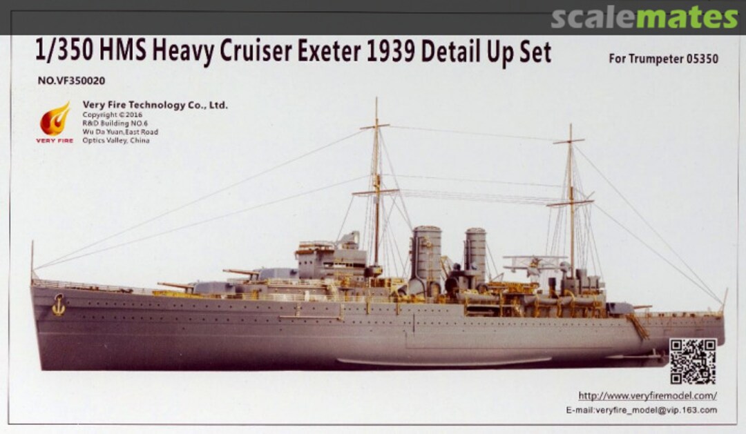Boxart HMS Heavy Cruiser Exeter 1939 Detail Up Set VF350020 Very Fire Boxart HMS Heavy Cruiser Exeter 1939 Detail Up Set VF350020 Very Fire