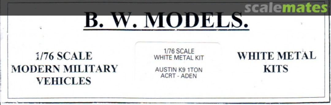 Boxart Austin K9 1ton B.W. Models Boxart Austin K9 1ton B.W. Models