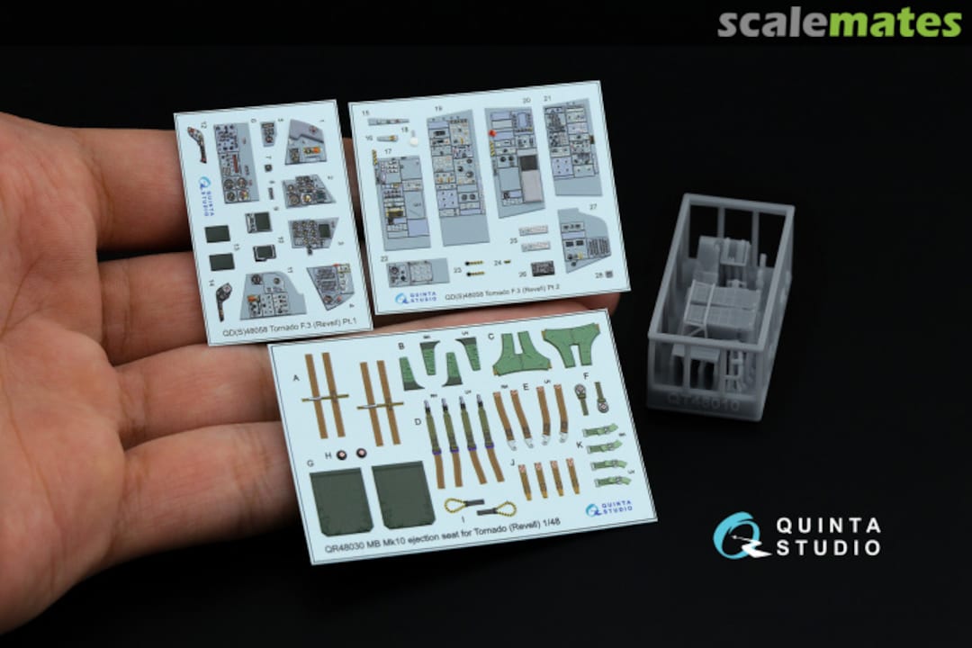 Contents Tornado F.3 interior 3D decals (with 3D-printed resin parts) QD+48058 Quinta Studio Contents Tornado F.3 interior 3D decals (with 3D-printed resin parts) QD+48058 Quinta Studio