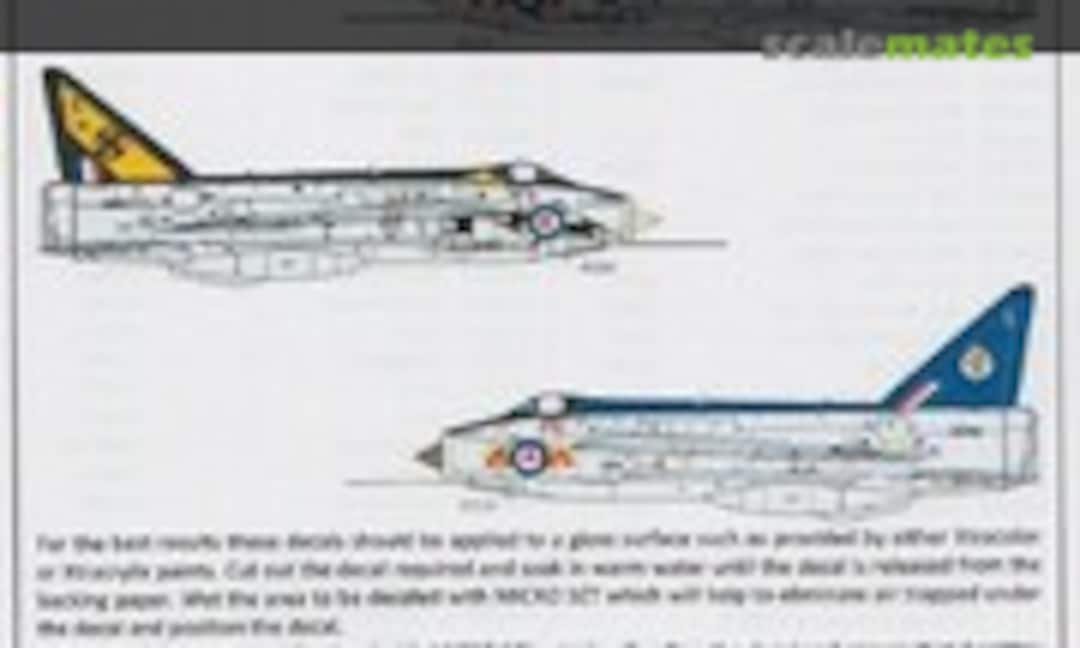 1:72 EE Lightning F1, F1A, F2 Part 1 (Xtradecal X72088)