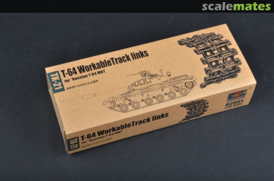 Boxart T-64 Workable Track links 02051 Trumpeter Boxart T-64 Workable Track links 02051 Trumpeter