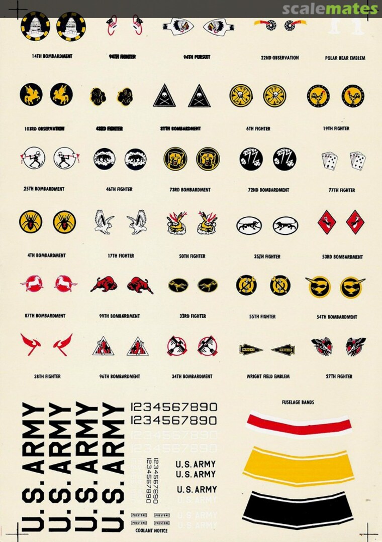 Boxart US Army (Air Force) insignas 1930-41 72-22 Microscale