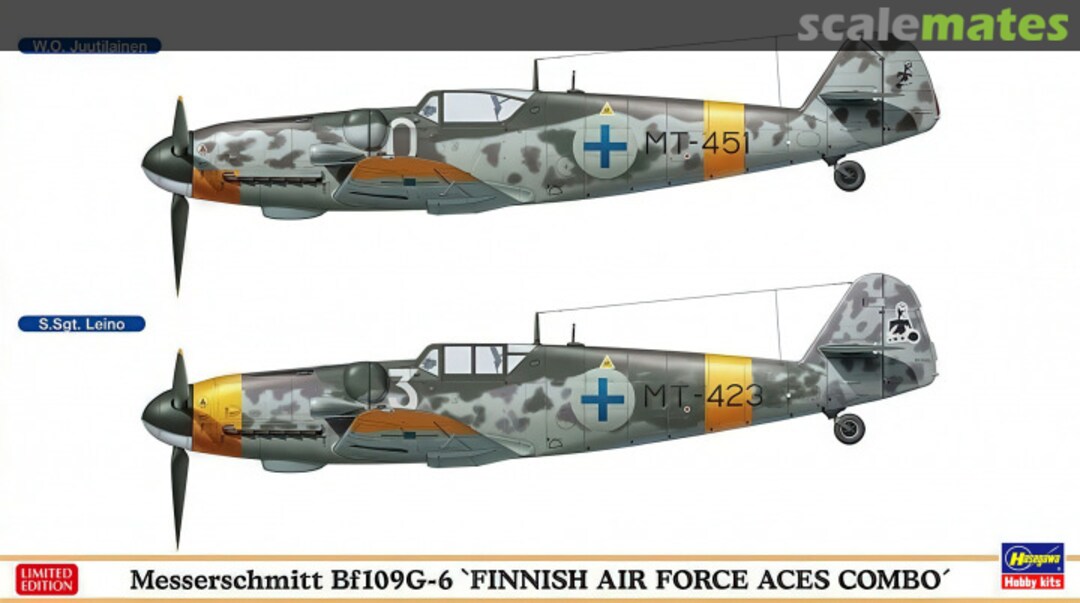 Boxart Messerschmitt Bf109G-6 'Finnish Air Force Aces Combo' 02259 Hasegawa