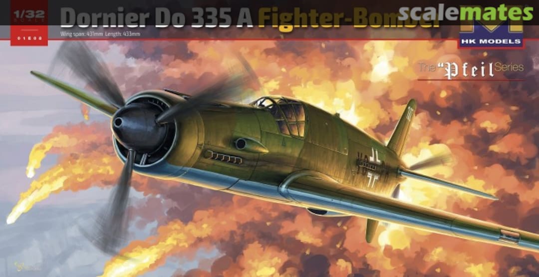 Boxart Dornier Do 335 A Fighter Bomber 01E08 HK Models Boxart Dornier Do 335 A Fighter Bomber 01E08 HK Models