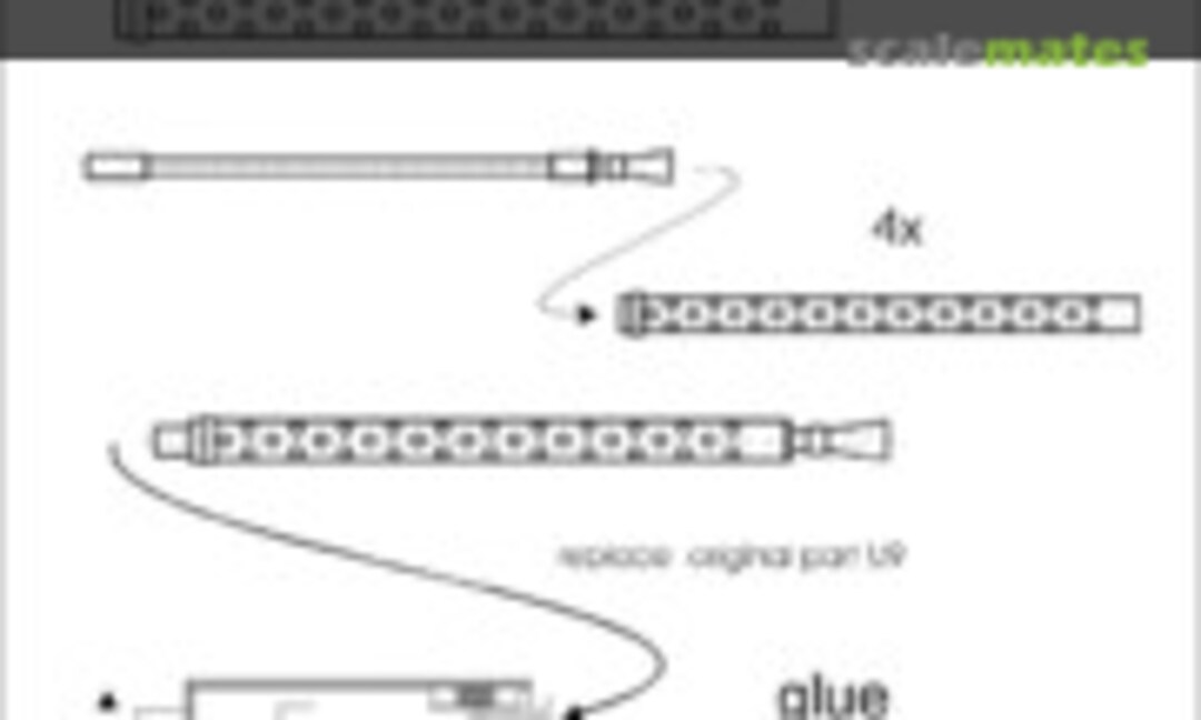 1:32 P-61 Black Widow - Top Turret Barrels "B" (Profimodeller 32155) 32155