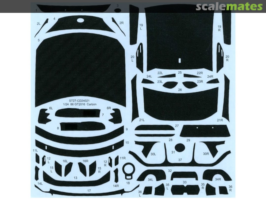 Boxart 86 GT 2016 Carbon Decal ST27-CD24021 Studio27 Boxart 86 GT 2016 Carbon Decal ST27-CD24021 Studio27