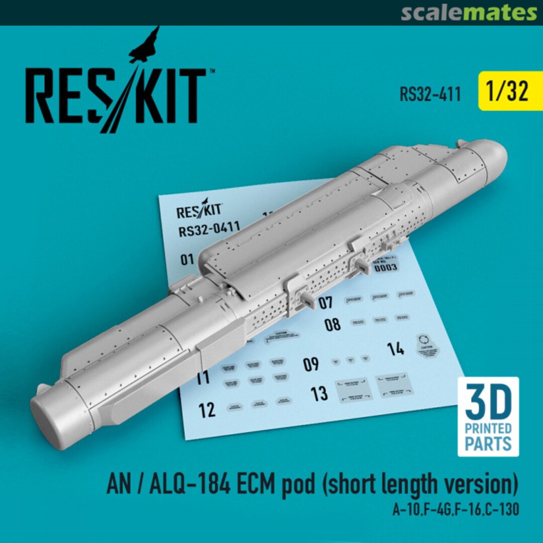Boxart AN/ALQ-184 ECM Pod Short Length RS32-0411 ResKit
