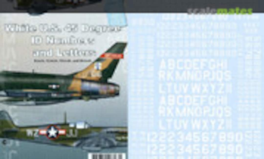 1:48 White U.S. 45 Degree ID Numbers and Letters (AeroMaster AN48803) AN48803