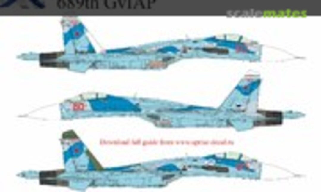 1:72 Su-27 Flanker-B Russian Baltic NAVY 689th GvIAP no stencils, FFA (removable film) (UpRise Decal UR72236) UR72236