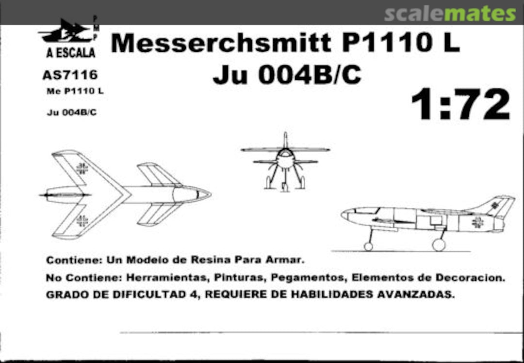 Boxart MESSERSCHMITT P1110 L AS7116 AESCALA Boxart MESSERSCHMITT P1110 L AS7116 AESCALA