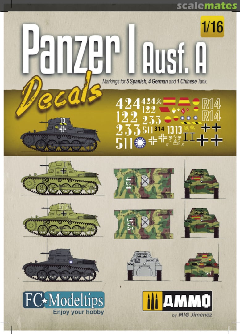Boxart Panzer I Ausf.A decals 16202 FC Modeltips Boxart Panzer I Ausf.A decals 16202 FC Modeltips